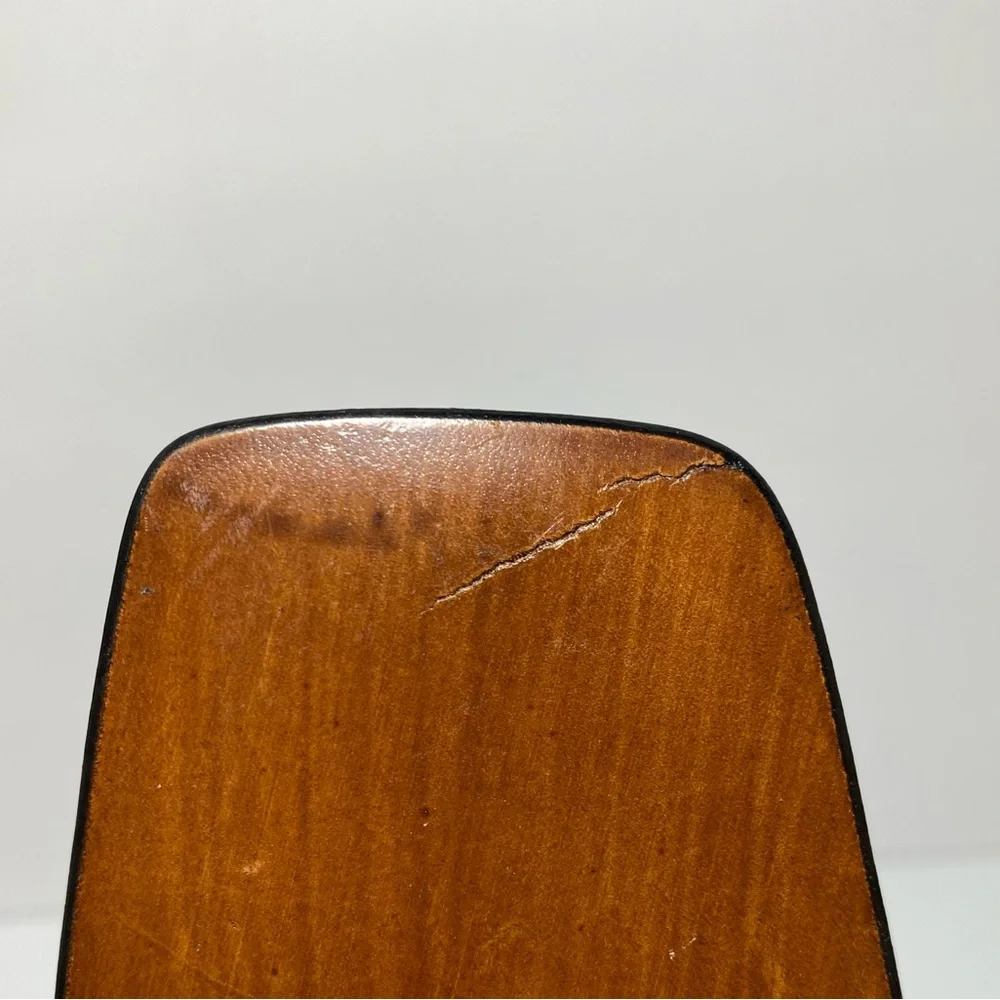 Stuart Weitzman Black Leather Square Toe Heels Pumps.Size 7.5 - Picture 14 of 15